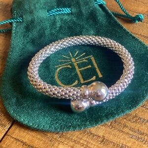 CEI silver bracelet. Luxury jewelry. Brand new